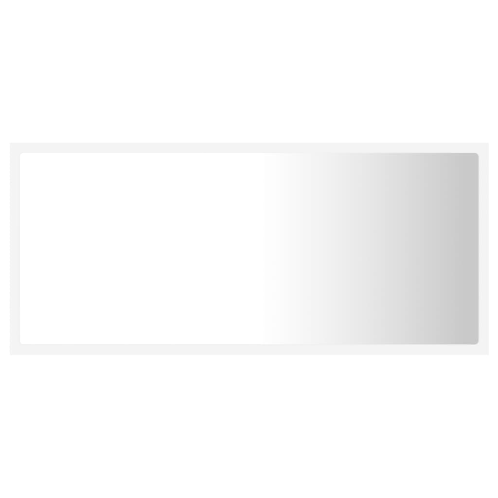 Miroir LED de salle de bain en bois blanc 90×37 (MARKETPLACE) – Image 4