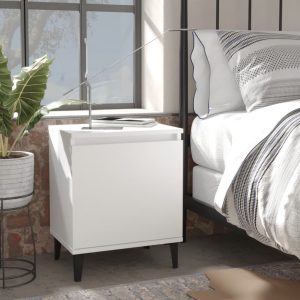 Lot de 2 tables de chevet en bois blanc (MARKETPLACE)