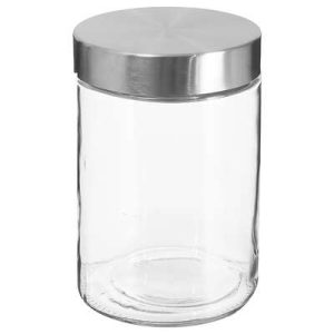 Bocal en verre et inox 1,20L