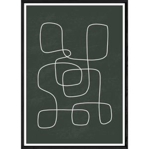 Tableau abstrait avec cadre noir – Taille 23×32