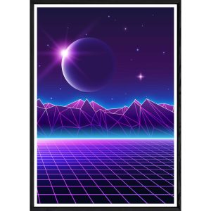 Tableau Rétro avec cadre noir POP – Taille 23×32