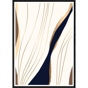 Tableau abstrait avec cadre noir POP – Taille 23×32