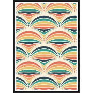 Tableau Rétro avec cadre noir POP – Taille 32×42