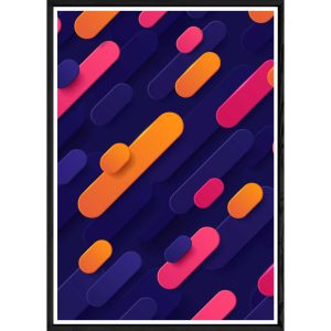 Tableau Art déco avec cadre noir – Taille 23×32