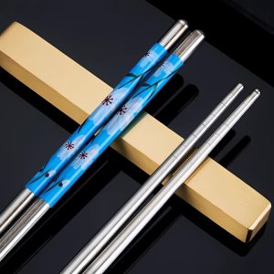 Baguettes Japonaises Personnalisées Bleues