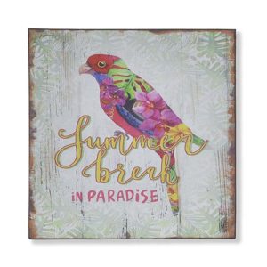 Tableau en bois 25×25 Oiseau