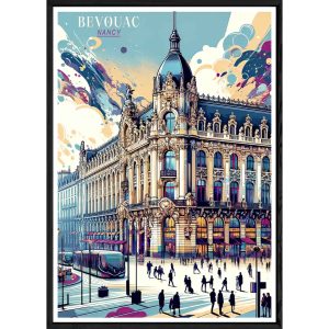 Tableau Nancy avec cadre noir – Taille 32×42 Réservé Bevouac