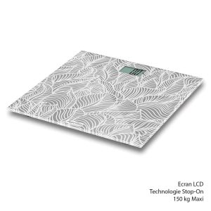 Pèse personne digital en verre (design aléatoire)