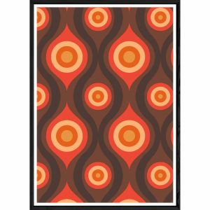 Tableau rétro background photo avec cadre noir POP – Taille 23×32