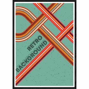 Tableau rétro background photo avec cadre noir POP – Taille 23×32