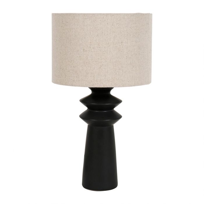 Lampe en céramique art déco noir H41 – Image 2