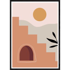 Tableau paysage avec cadre noir – Taille 23×32