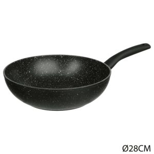 Wok en Aluminium forgé 28cm Noir