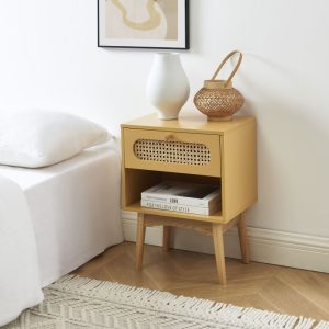 Table de chevet ocre